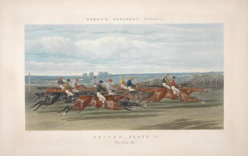 Fores’s National Sports — The Run In, engraved by John Harris Jr., published by Fores