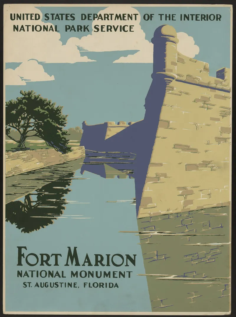 Fort Marion National Monument, St. Augustine — WPA Federal Art Project, C. Don Powell