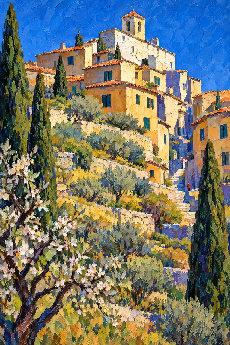 Hill Village Noon, Painted Agency