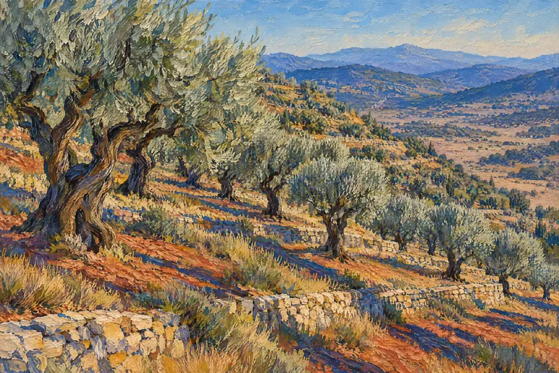 Olives On Terraces, Painted Agency