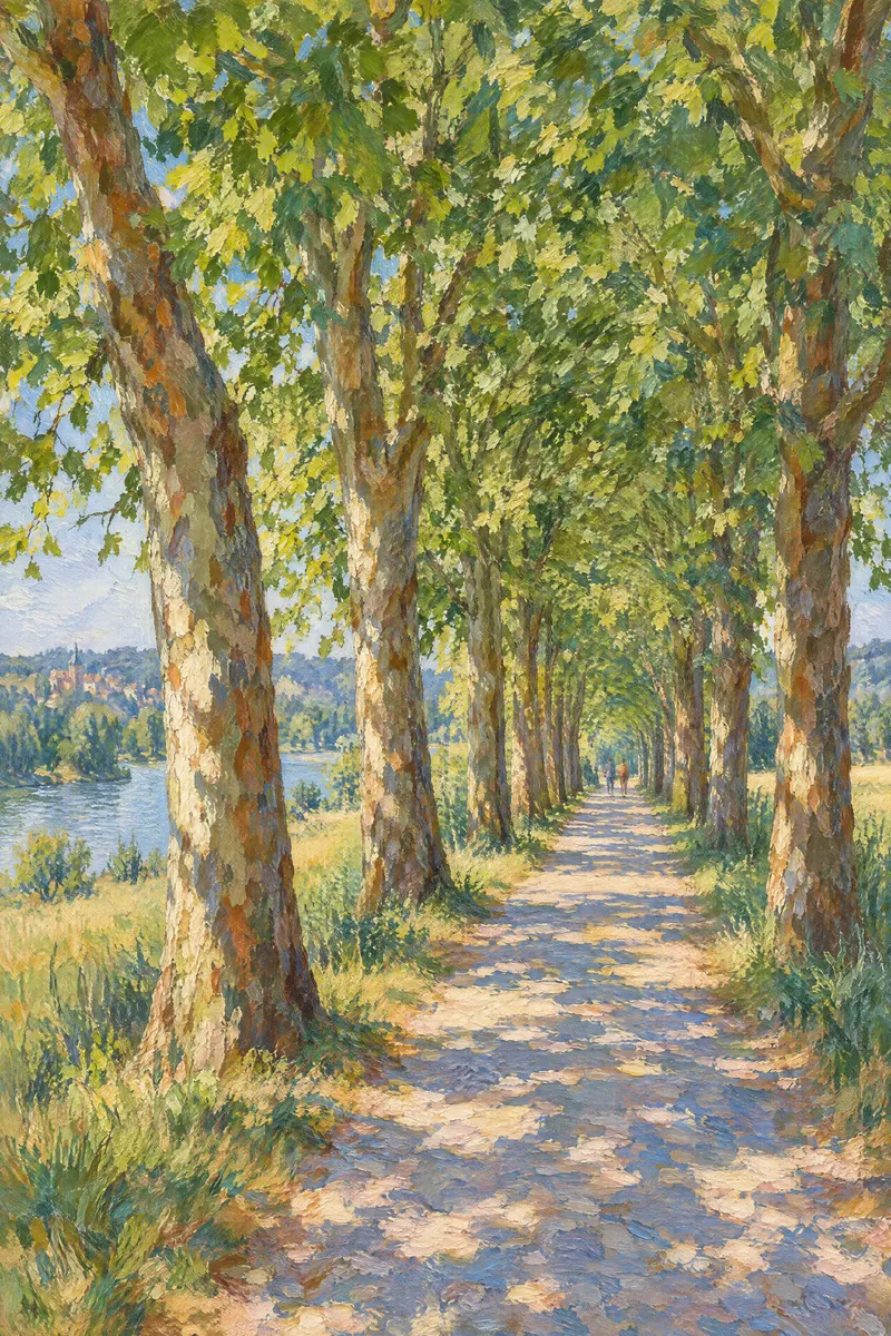 Plane Trees At Noon, Painted Agency