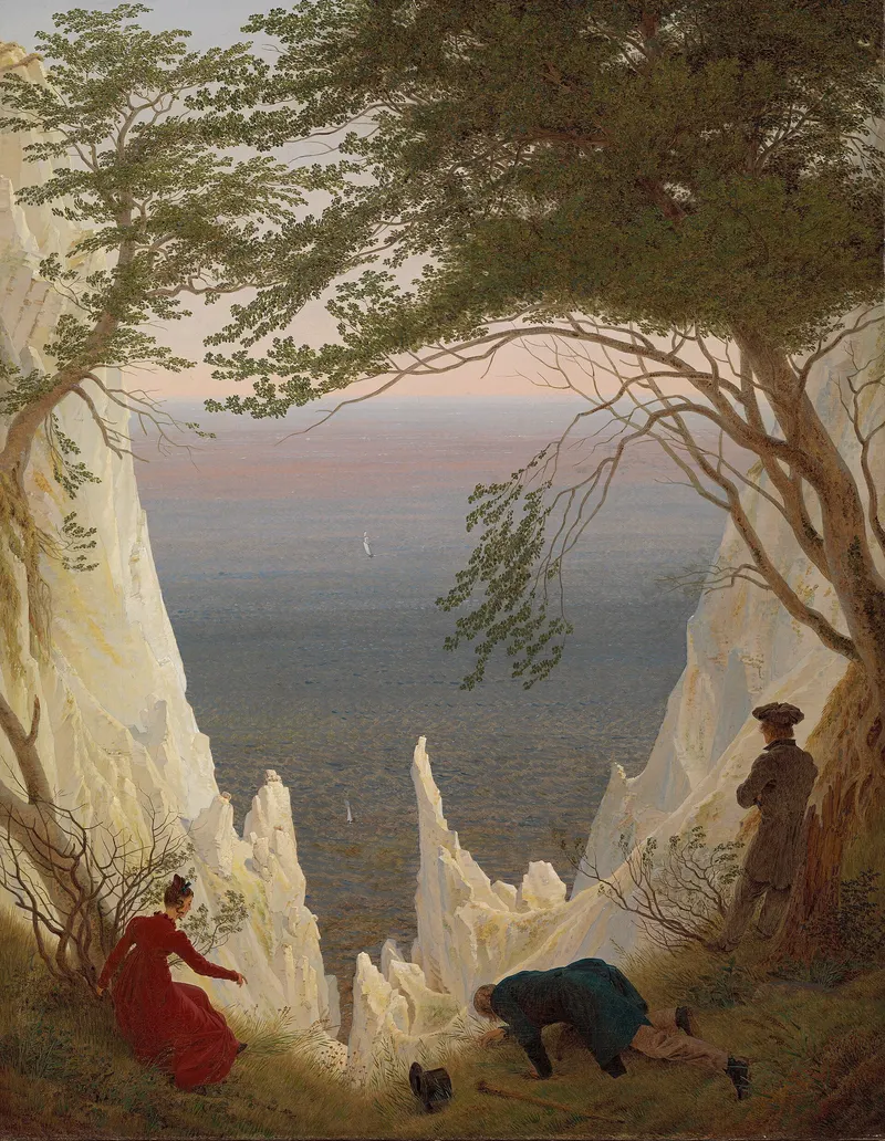 Chalk Cliffs on Rügen, Caspar David Friedrich (1774 to 1840)
