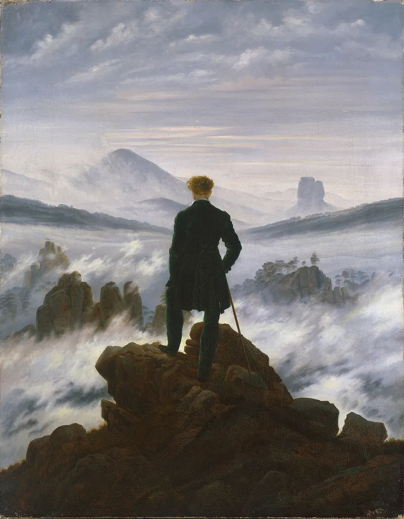 Wanderer above the Sea of Fog, Caspar David Friedrich (1774 to 1840)