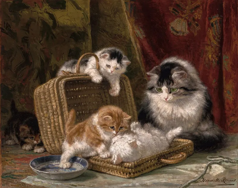 Playing Kittens, Henriëtte Ronner-Knip