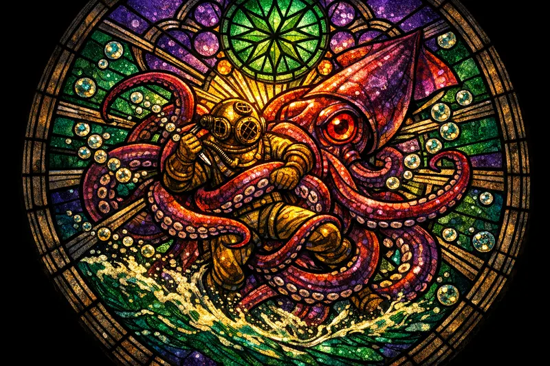Squid and Diver, Feverglass