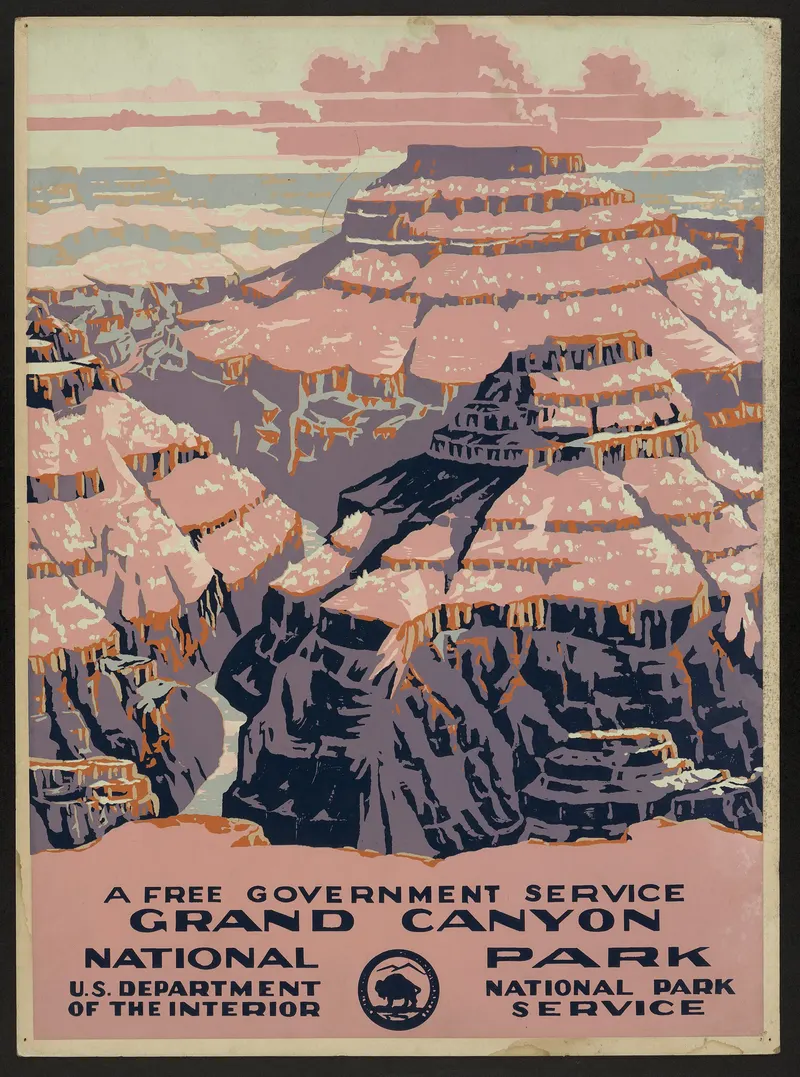 Grand Canyon National Park — WPA Federal Art Project, C. Don Powell