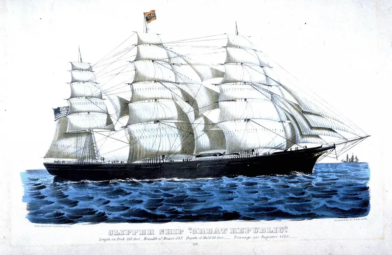 Clipper Ship Great Republic, N. Currier