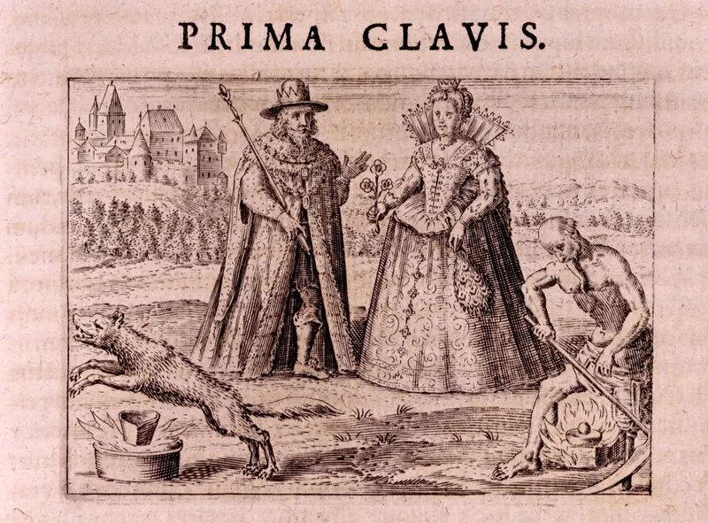 The First Key, Matthaeus Merian the Elder, engraver (text attributed to Basilius Valentinus)