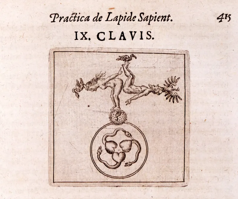 The Ninth Key, Matthaeus Merian the Elder, engraver (text attributed to Basilius Valentinus)