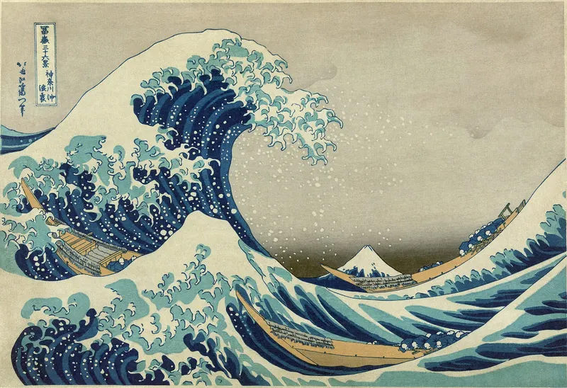 The Great Wave off Kanagawa, Katsushika Hokusai (1760 to 1849)