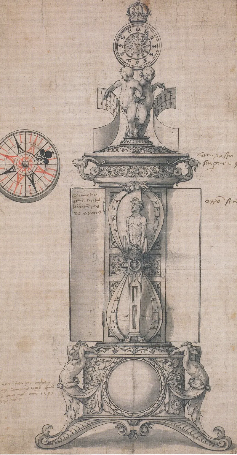 Holbein’s Design for a Clocksalt — 1543, Hans Holbein the Younger