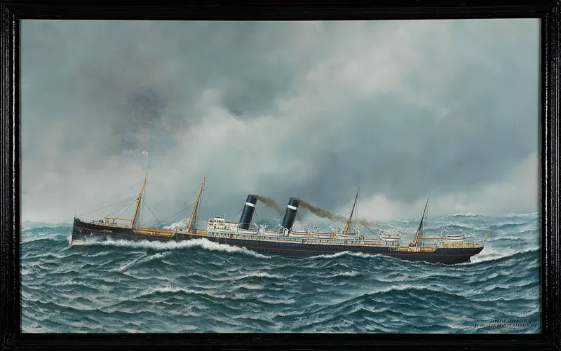 The Steamship Finland at New York, Antonio Jacobsen
