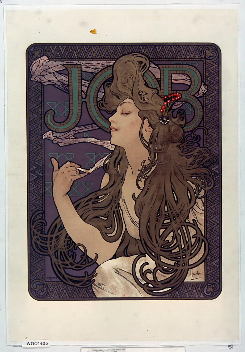 JOB Cigarette Papers — Alphonse Mucha, 1896, Alphonse Mucha
