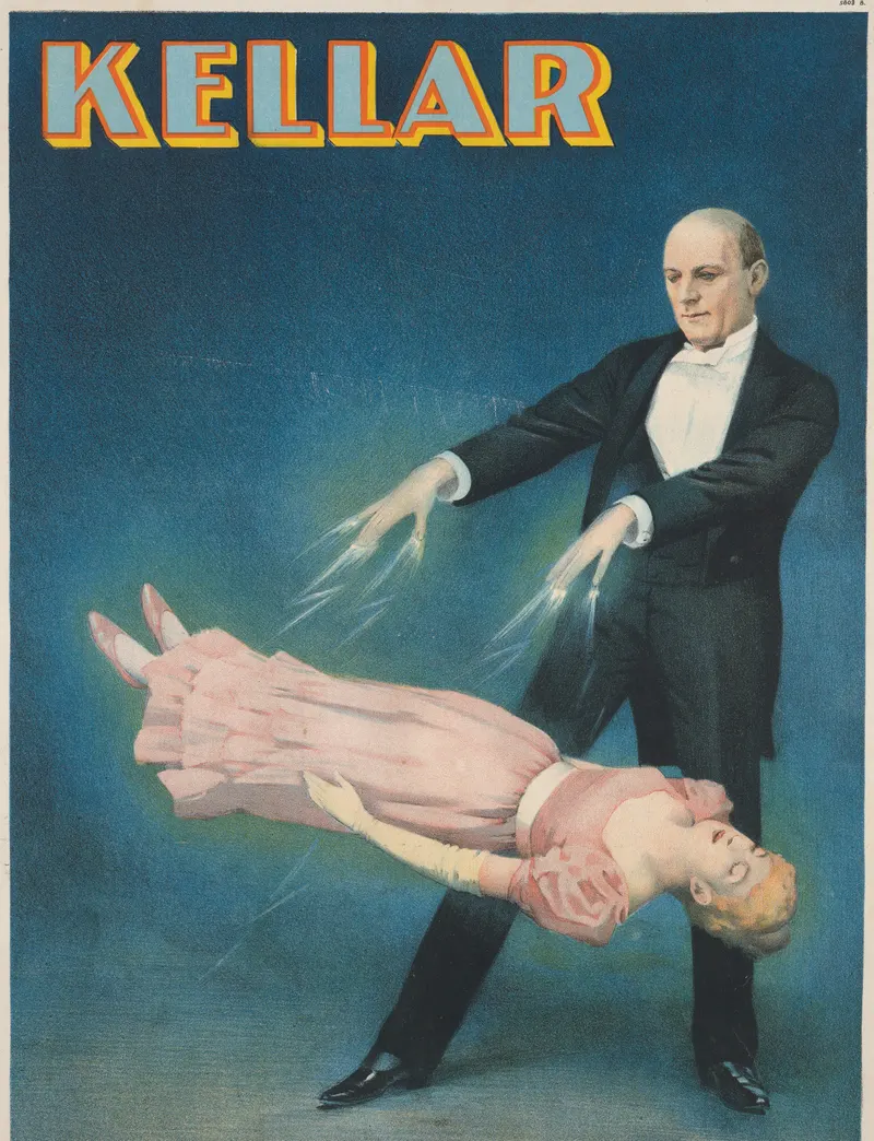 Kellar — Levitation, Strobridge Lith. Co. (Cincinnati & New York)