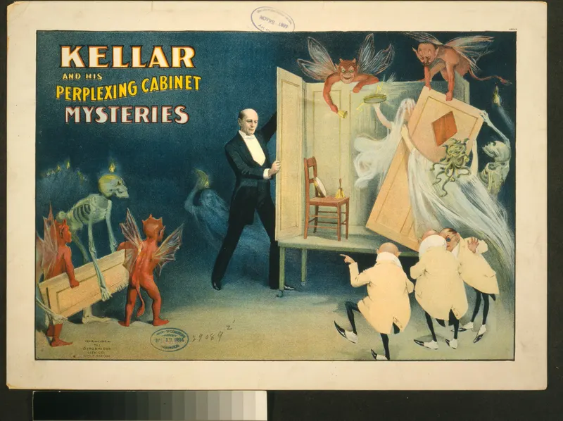 Kellar and His Perplexing Cabinet Mysteries, Strobridge Lith. Co. (Cincinnati & New York)