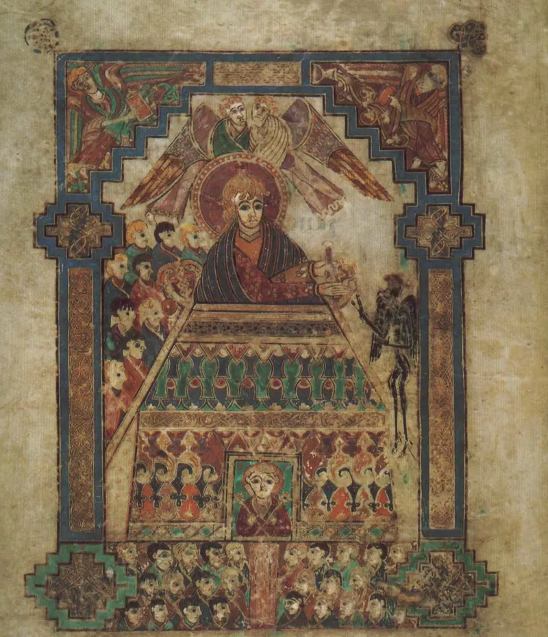 The Temptation of Christ, Unknown Insular scribe-artists (traditionally associated with the community of Columba, Iona and Kells)