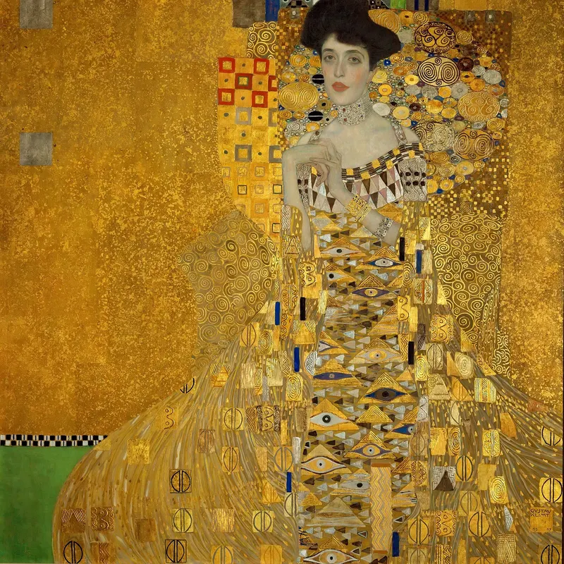 Portrait of Adele Bloch-Bauer I, Gustav Klimt (1862 to 1918)