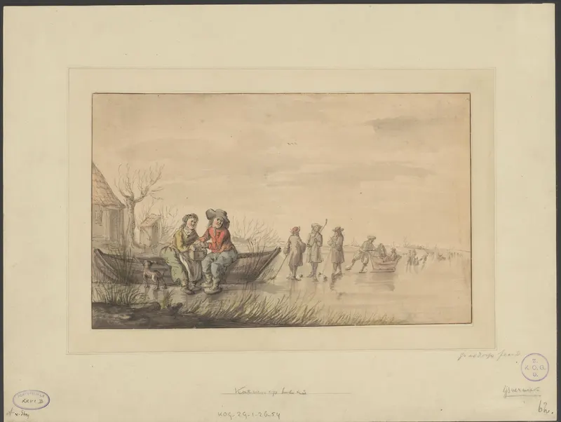 Kolven op het IJs (Kolf on the Ice), Netherlandish printmaker