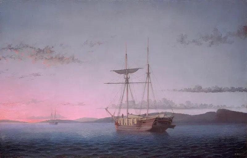 Lumber Schooners at Evening on Penobscot Bay, Fitz Henry Lane