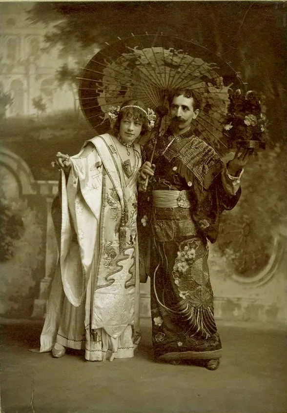Leon & Adelaide Herrmann — The Heirs Together, Period studio photograph