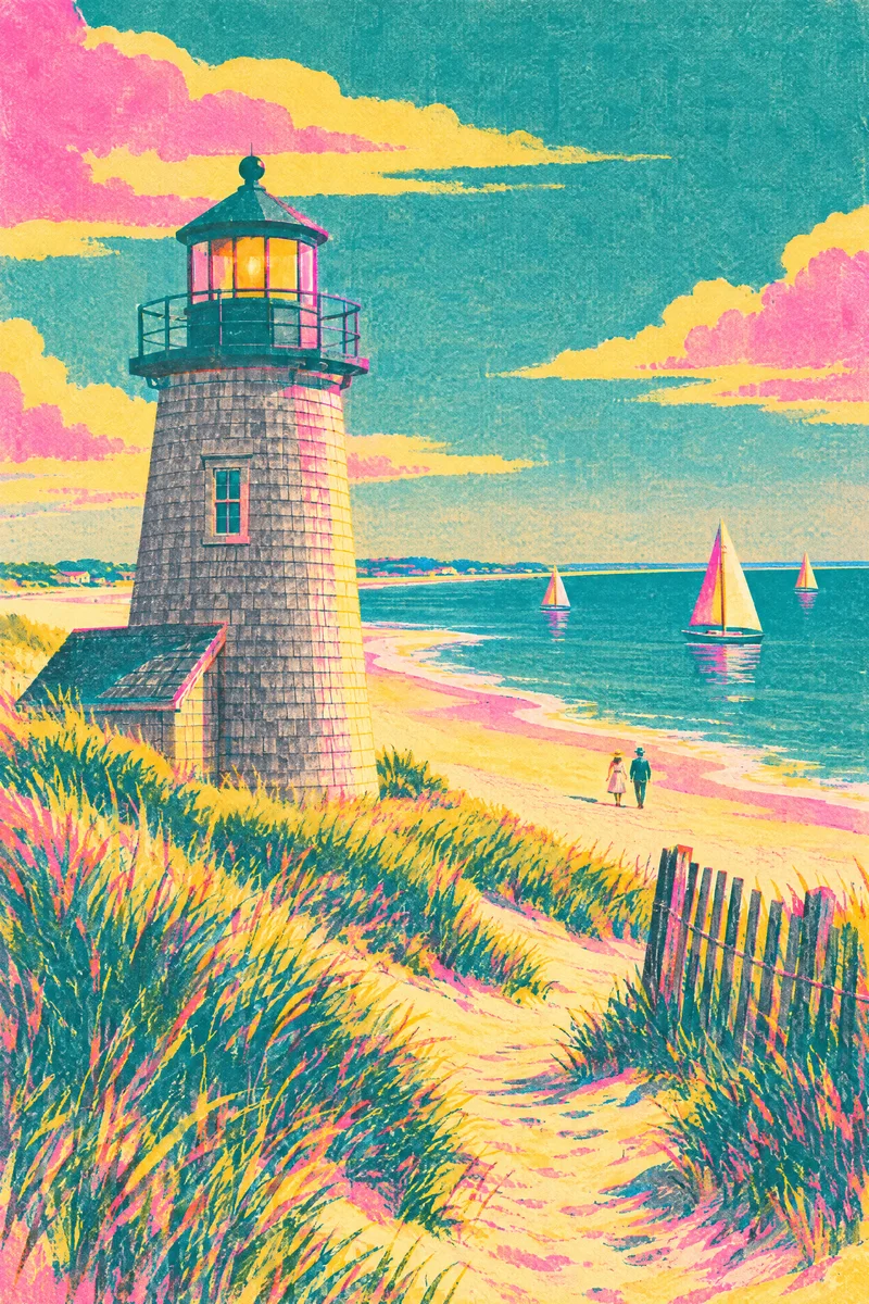 Lighthouse Walk, Nantucket, The Departure Board