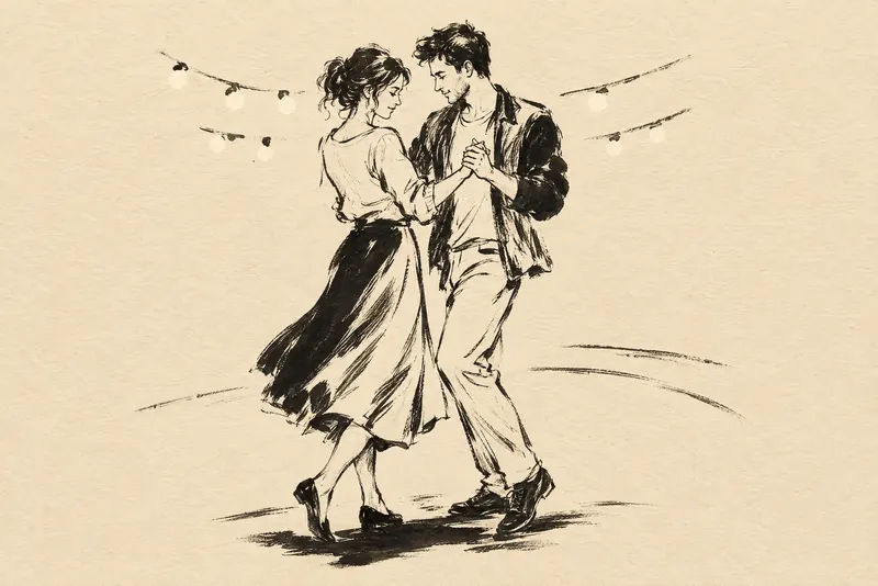 Couple Dancing, Painted Agency
