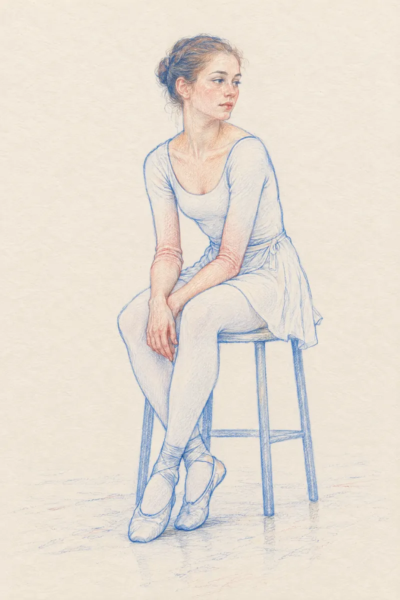 Dancer Resting, Painted Agency