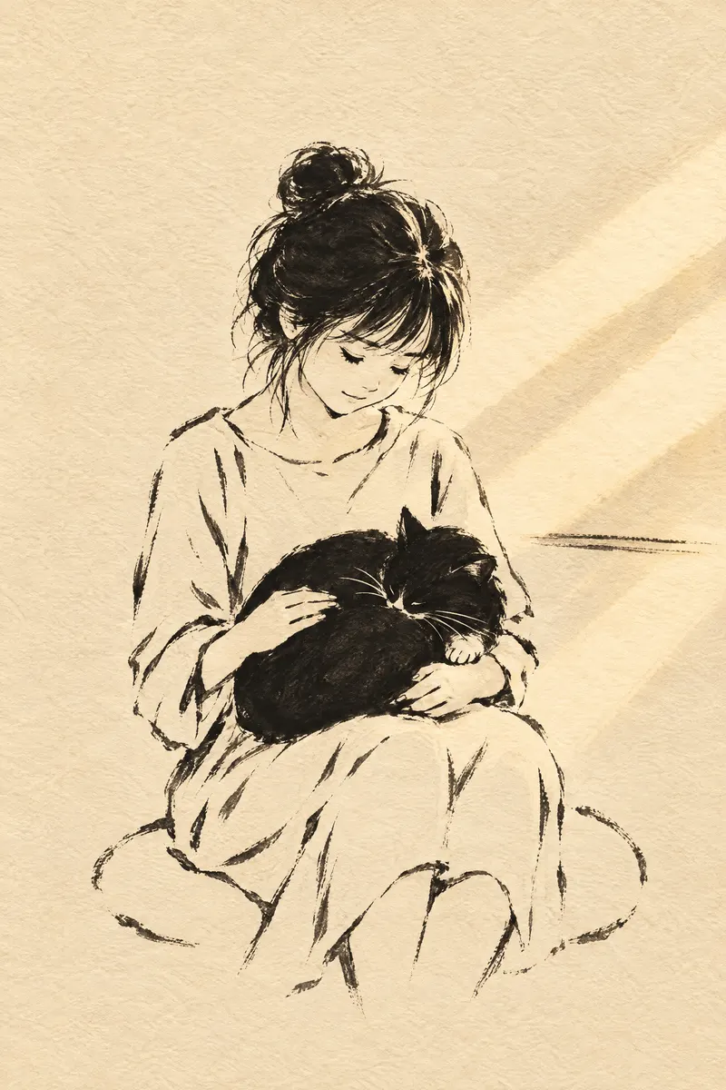 Girl With Cat, Painted Agency