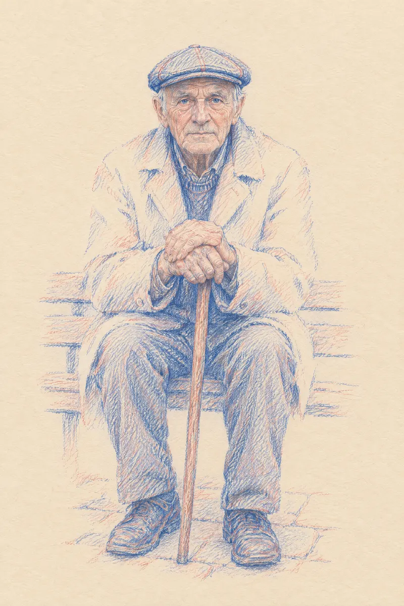 Old Man In Cap, Painted Agency