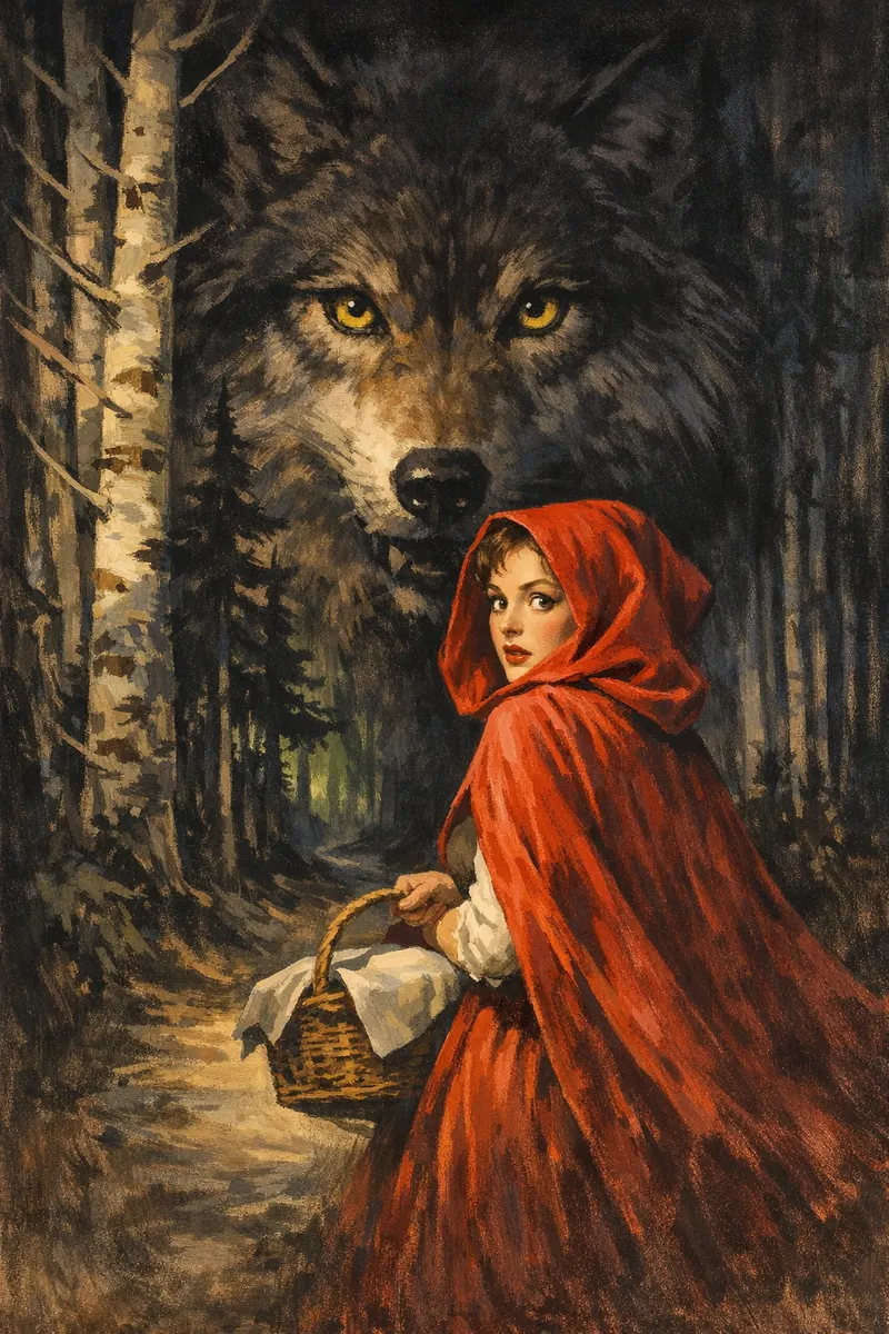 Little Red Riding Hood, Matinee Gouache, Nightfables
