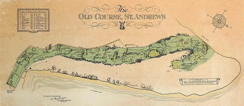 Plan of the Old Course — Alister MacKenzie, 1924, Alister MacKenzie