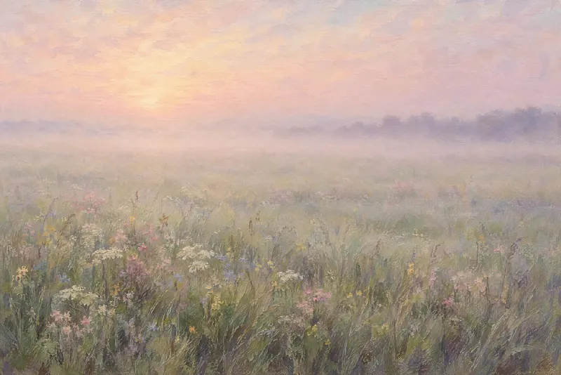 Meadow In Mist, Painted Agency
