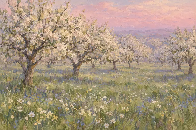 Orchard In Blossom, Painted Agency