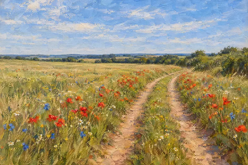 Poppies Along The Lane, Painted Agency
