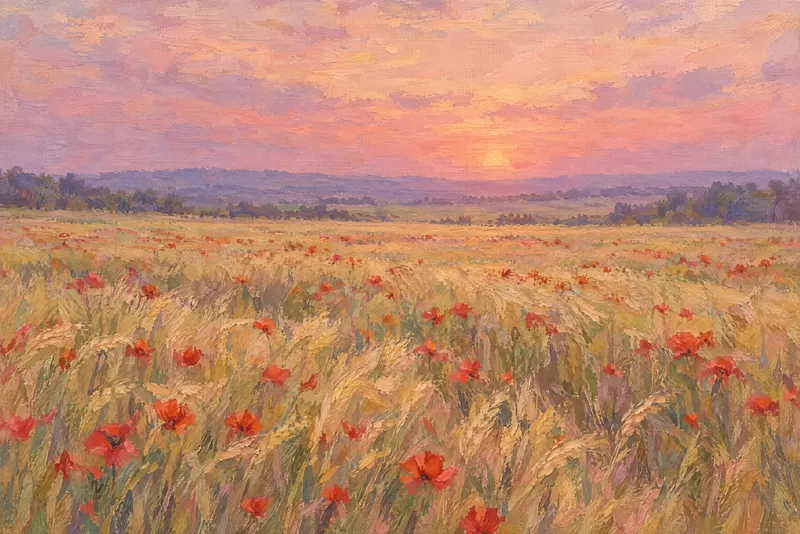 Poppies In Wheat, Painted Agency