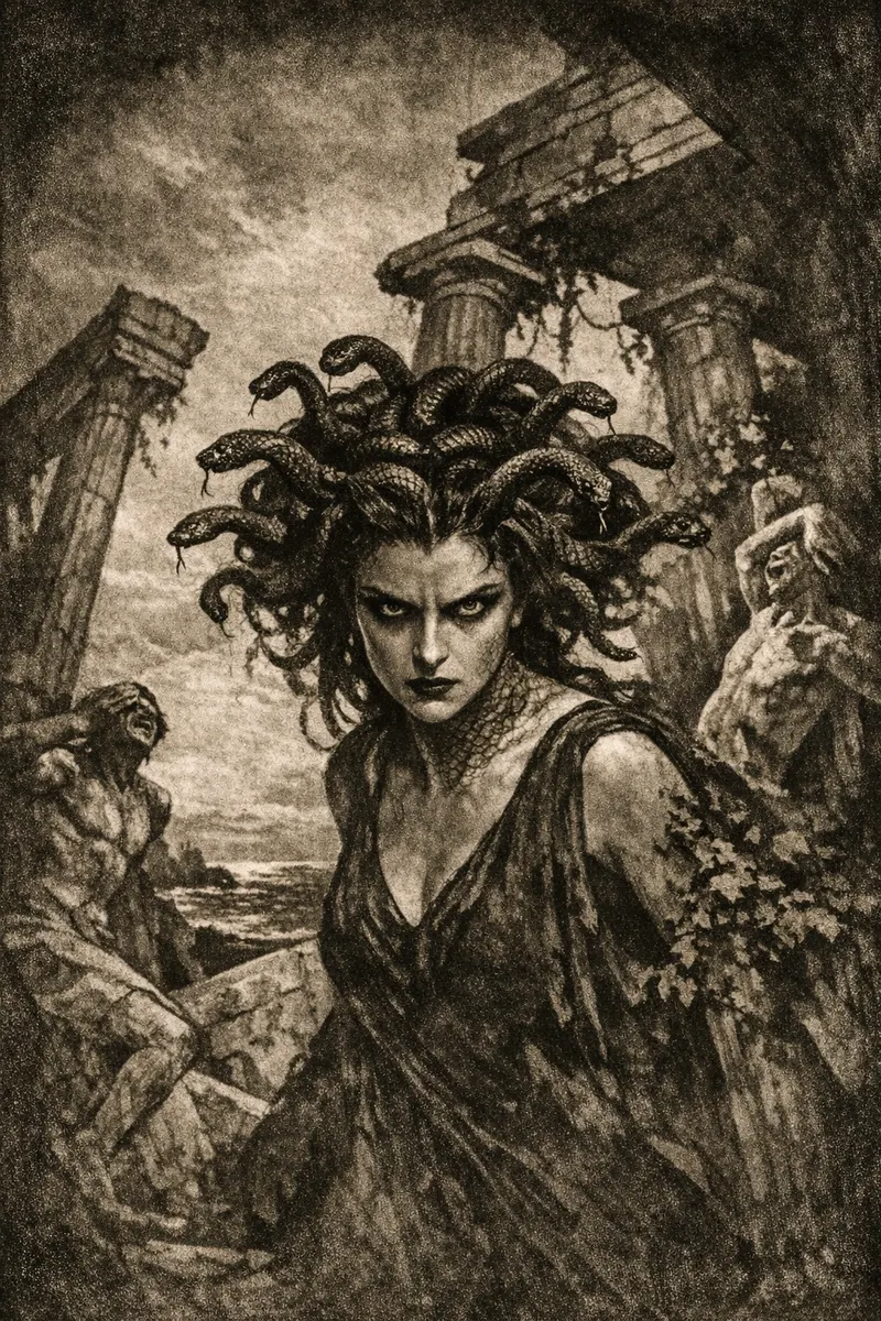 Medusa, Expressionist 1922, Nightfables