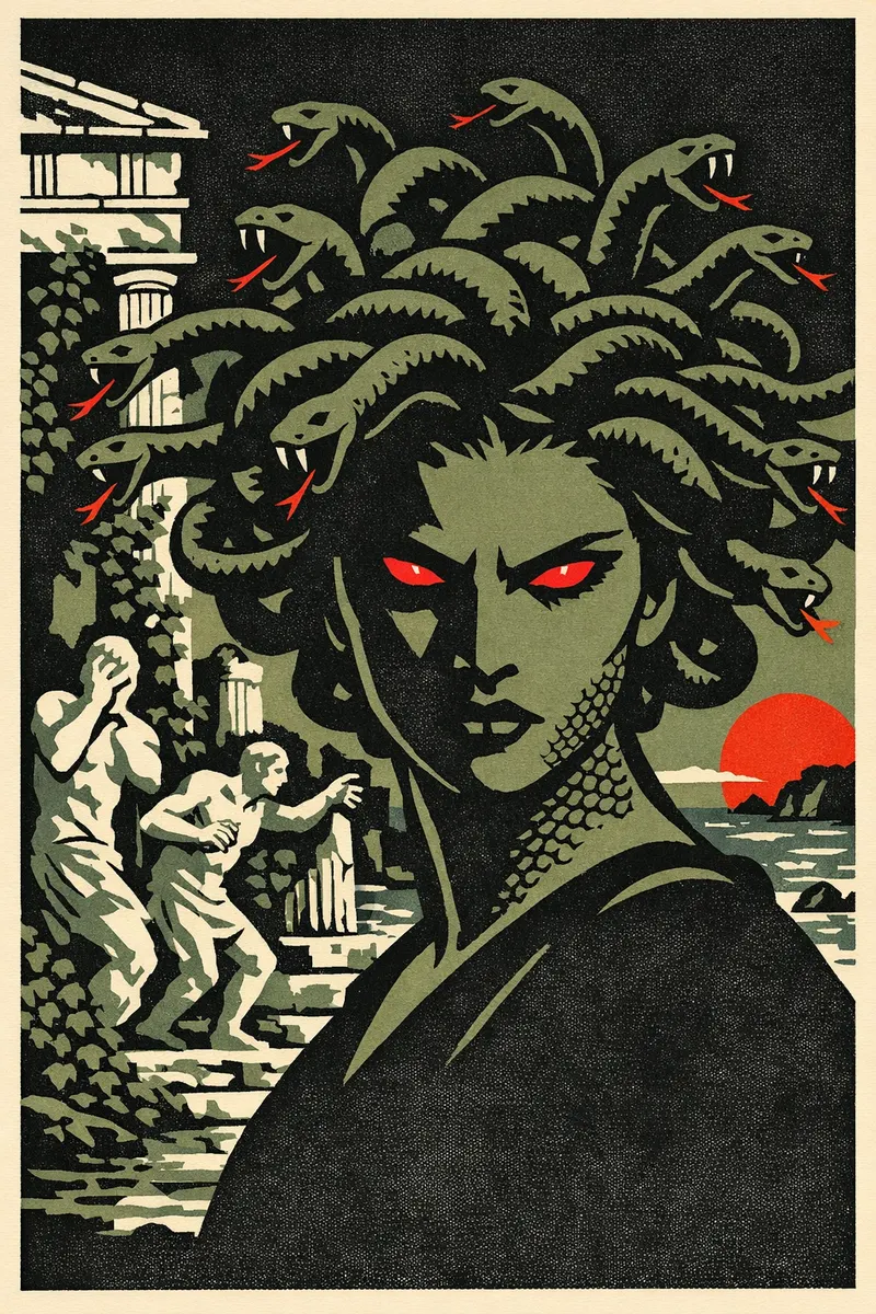 Medusa, Limited Screenprint, Nightfables