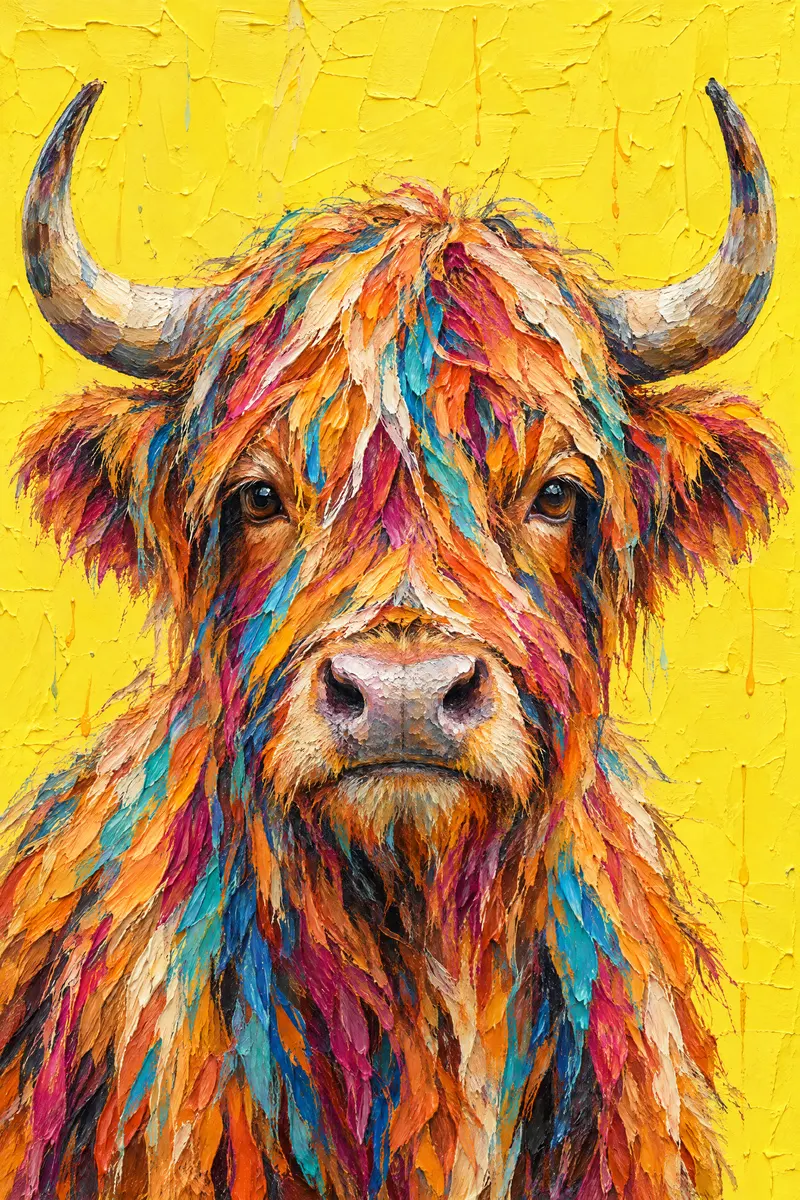Highland Cow On Lemon, Painted Agency