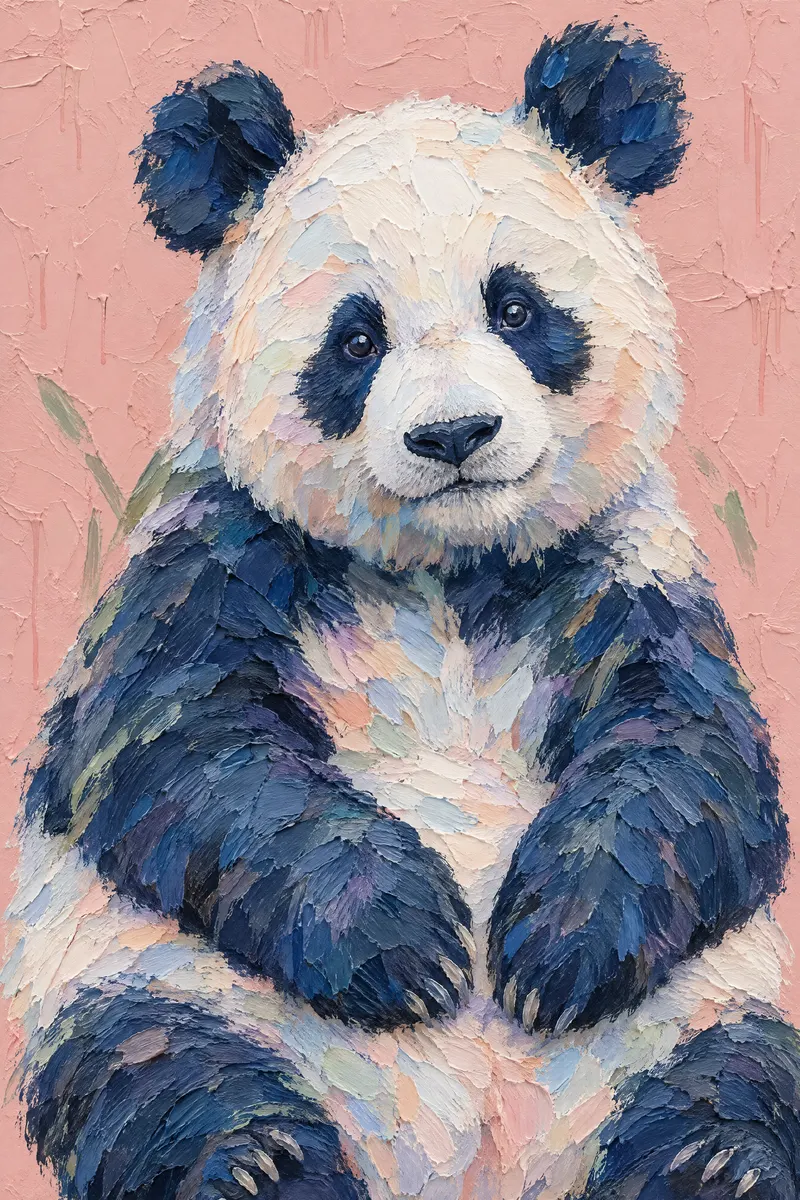 Panda On Blush, Painted Agency
