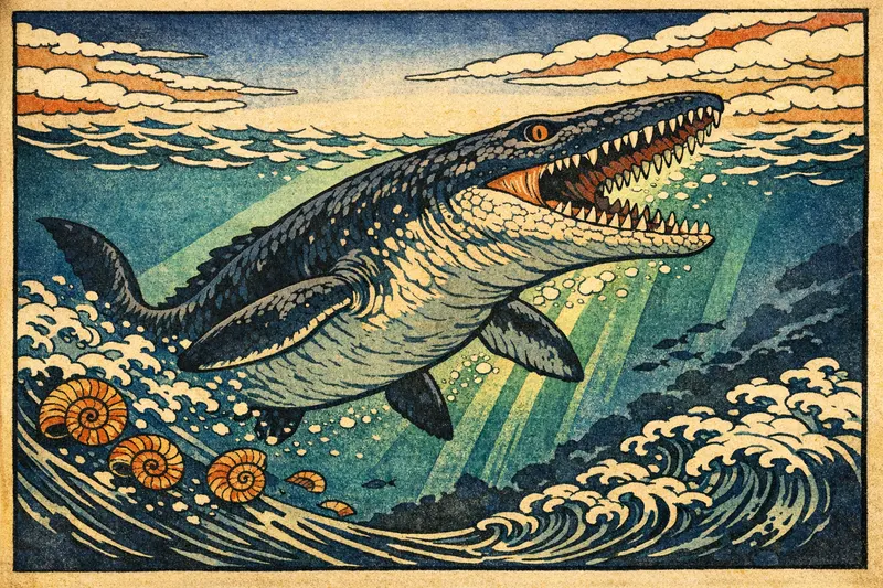 Mosasaurus hoffmannii, Ukiyo-e, Thunder Lizards