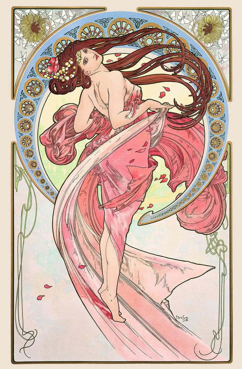 Dance, Alphonse Mucha (1860 to 1939)