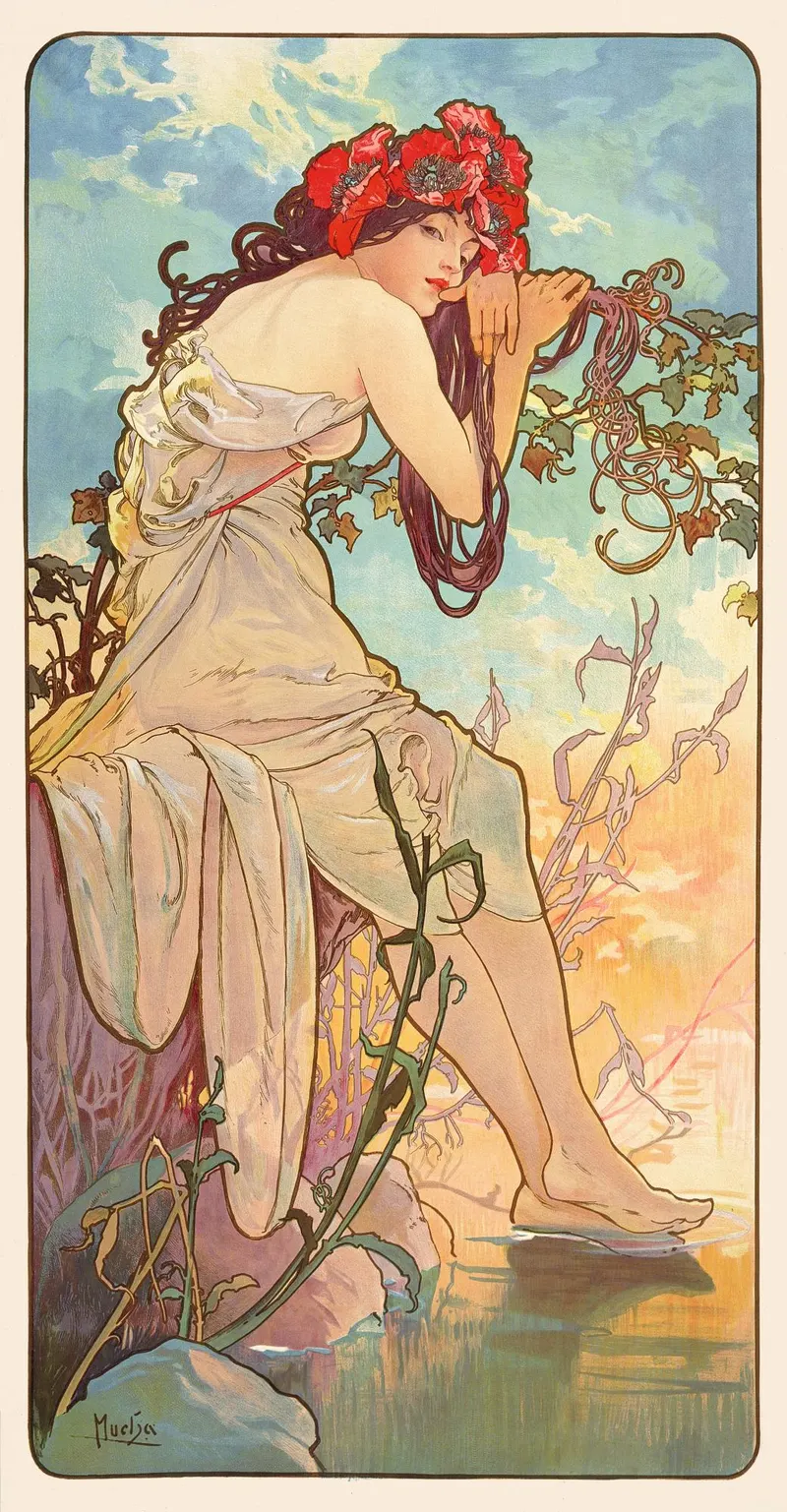 Summer — from The Seasons, Alphonse Mucha (1860 to 1939)