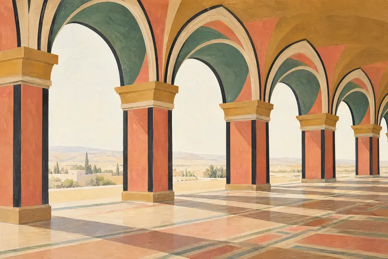 Fan Colonnade, Painted Agency