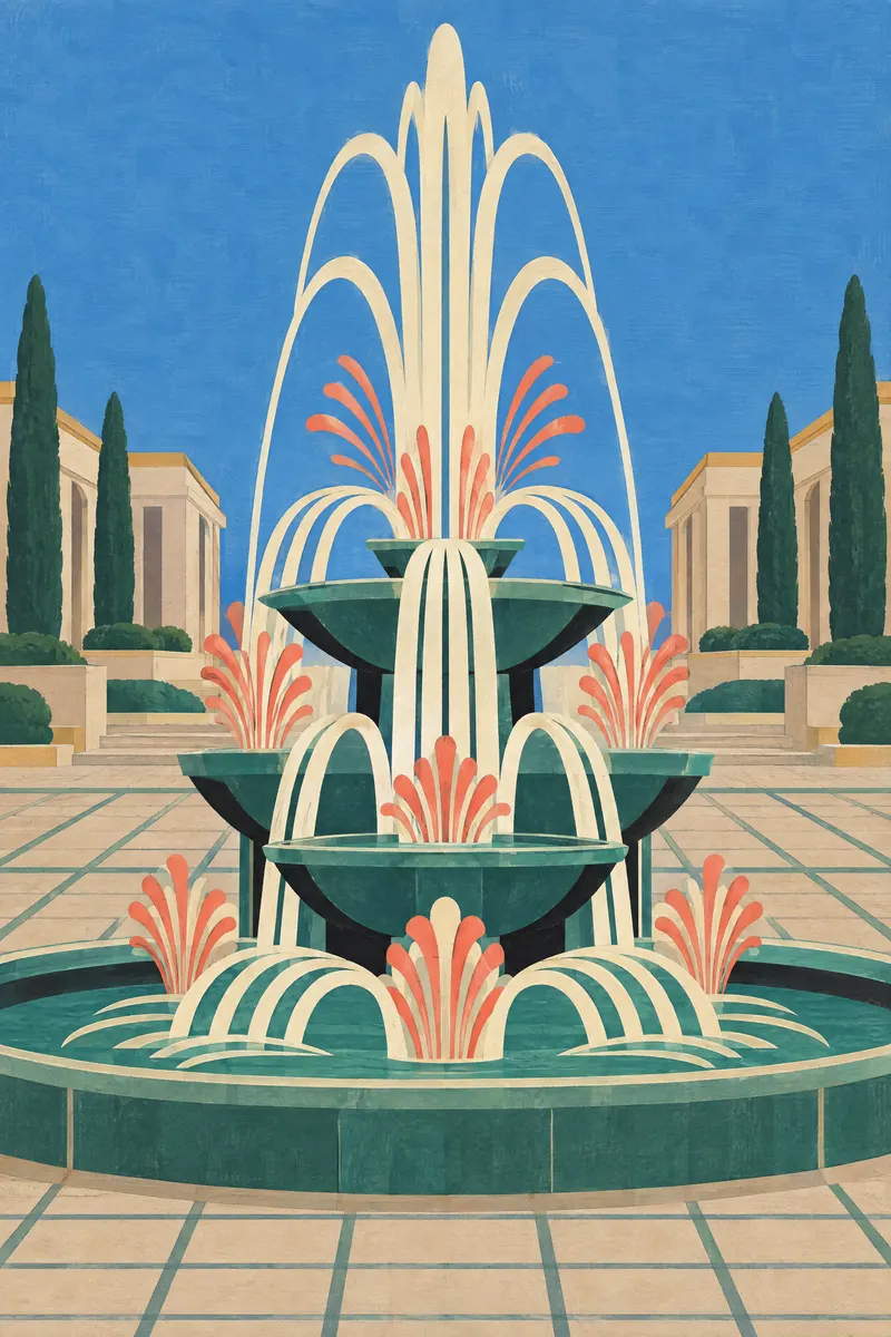 Fountain Jets, Painted Agency