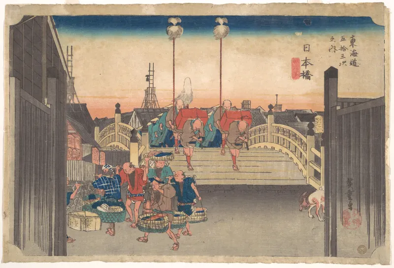 Nihonbashi: Morning Scene, Utagawa Hiroshige