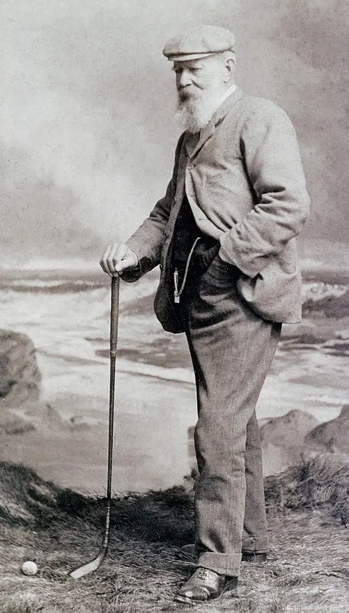 Old Tom Morris at the Home of Golf, period photograph