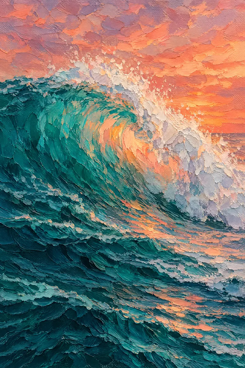 Breaking Turquoise Wave, Painted Agency