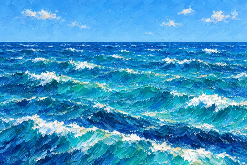 Clear Noon Whitecaps, Painted Agency