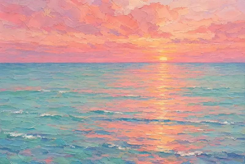 Pink Calm Sea, Painted Agency
