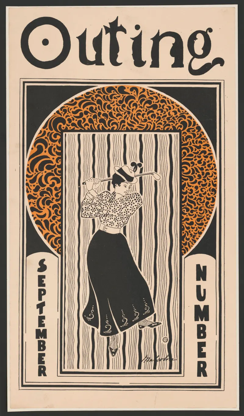 Outing, September Number, American poster artist